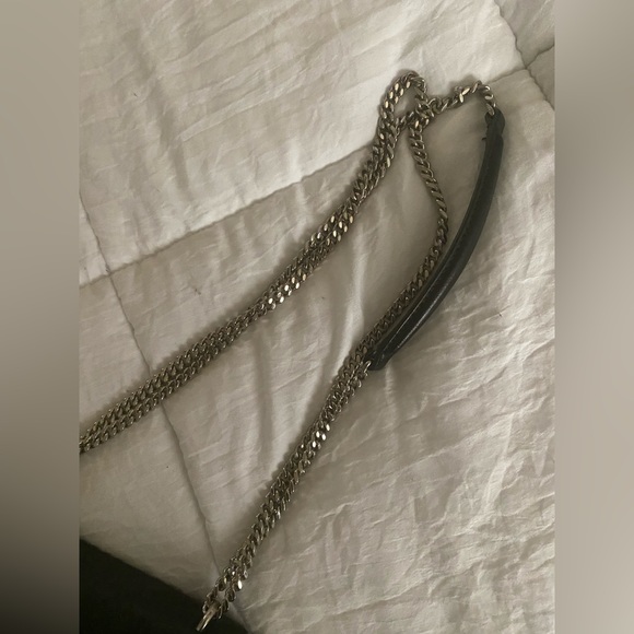 Black Saint Laurent Kate Small Grain De Poudre Shoulder Bag on Chain - Picture 11 of 11